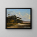 Eine Ansicht der römischen Landschaft mit dem Aquädukt von Claudius - Schule von Rom — gerahmtes Bild an der Wand