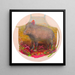 Roosa krvaga mrklaud - Tiit Psuke — framed artwork on a wall