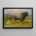 Der graue Stier - Rosa Bonheur — gerahmtes Bild an der Wand