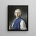 Portrait of Marquis Giovanni Carlo Molinari - Rosalba Carriera — framed artwork on a wall