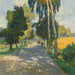 Route bordée d'arbres à Bruntl - Carl Moll — Ansicht des Kunstwerks