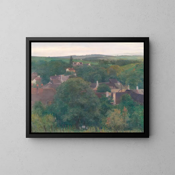 Crepuscolo a Ober-Sievering - Rudolf Bacher — quadro incorniciato alla parete