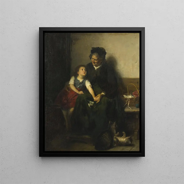 Rudolf Epp - With Grandma and Her Cats.webp