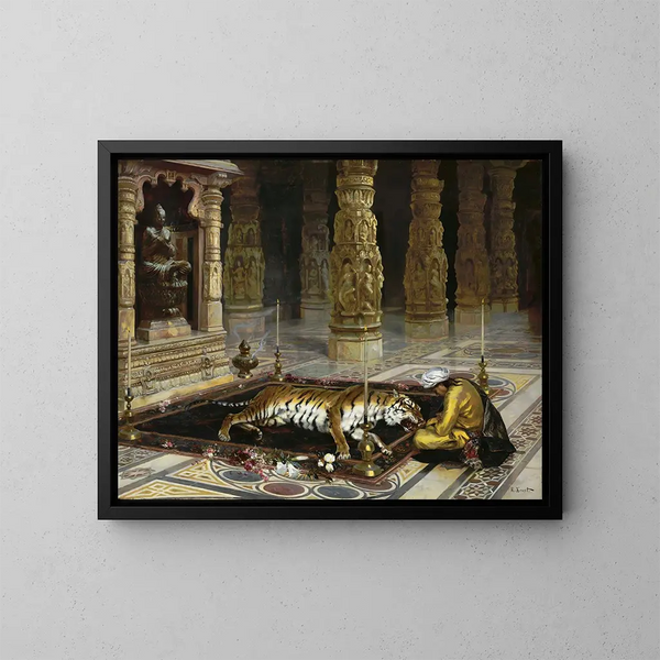 Ehre dem Tiger - Rudolf Ernst — gerahmtes Bild an der Wand