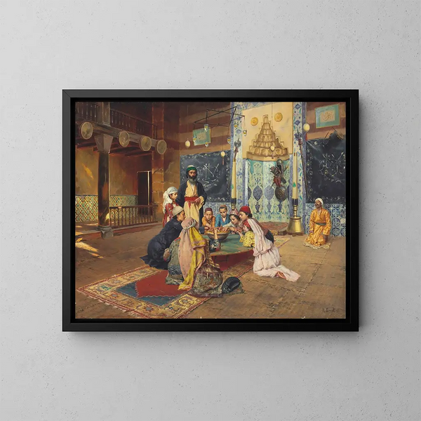 La Charité chez les derviches de Scutari - Rudolf Ernst — quadro incorniciato alla parete