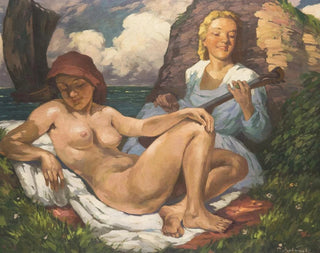 Rudolf Jelinek - Resting by the Seaside.webp