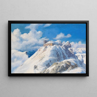 Rudolf Reschreiter - Der Zugspitzgipfel mit Wetterwarte und Mnchner Haus.webp