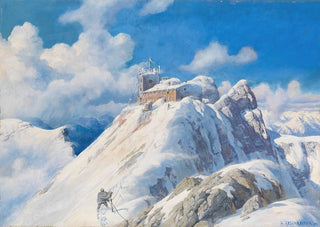 Rudolf Reschreiter - Der Zugspitzgipfel mit Wetterwarte und Mnchner Haus.webp