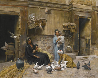 Una corte cairota - Rudolf Swoboda — vista dell’opera