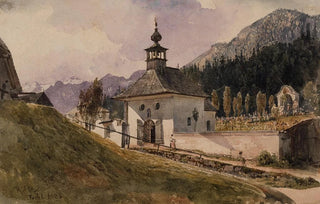 Rudolf von Alt - Graveyard in Ischl.webp
