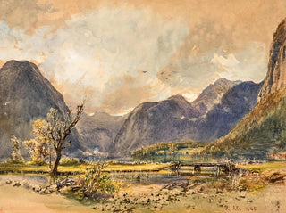 Rudolf von Alt - Lake Hallstadt.webp