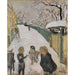 Reproduktion des Gemäldes Schneeglöckchenstraße mit spielenden Kindern - Pierre Bonnard