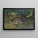 Troupeau de moutons et petits bergers au bord du ruisseau - Ruggero Panerai — gerahmtes Bild an der Wand