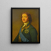 Portrait von Peter dem Großen - Russische Schule — gerahmtes Bild an der Wand