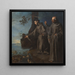 Saint Antoine predigt den Fischen - Francisco Herrera der Ältere — gerahmtes Bild an der Wand