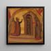 Saint Jean l'Évangéliste lässt einen heidnischen Tempel einstürzen - Francescuccio Ghissi — gerahmtes Bild an der Wand