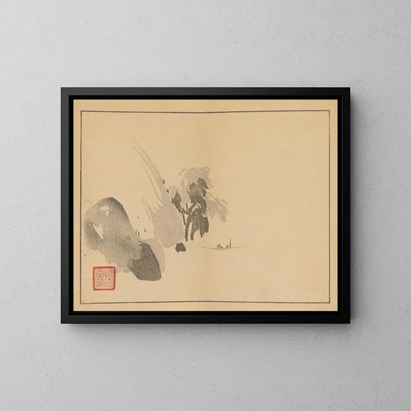 Sakai Hoitsu, Blumen- und Vogelmalerei, pl. 11 - Sakai Hōitsu — gerahmtes Bild an der Wand
