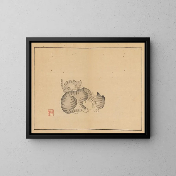 Sakai Hoitsu, Blumen- und Vogelmalerei, Pl21 - Sakai Hōitsu — gerahmtes Bild an der Wand