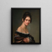 Portrait einer jungen Frau - Salomon-Guillaume Counis — gerahmtes Bild an der Wand