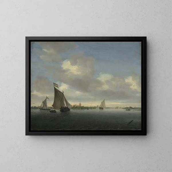 Marine - Salomon van Ruysdael — quadro incorniciato alla parete