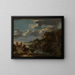 Banditen an einer felsigen Küste - Salvator Rosa — gerahmtes Bild an der Wand