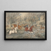 Deer Hunt, the doe cornered in a stream under a watermill to the right - Samuel Alken — framed artwork on a wall