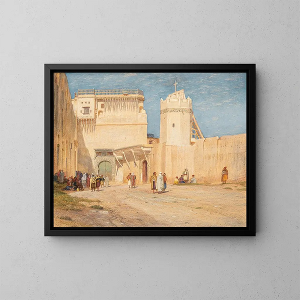 Conversazioni del pomeriggio - Samuel Colman — quadro incorniciato alla parete
