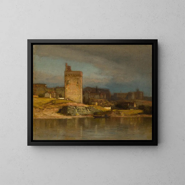 Vecchia torre ad Avignone - Samuel Colman — quadro incorniciato alla parete