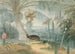 Paesaggio a Ceylan con cervo che abbaia, cerbiatto e coppia di gobe-mouches du paradis - Samuel Daniell — vista dell’opera