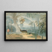 Paesaggio a Ceylan con cervo che abbaia, cerbiatto e coppia di gobe-mouches du paradis - Samuel Daniell — quadro incorniciato alla parete