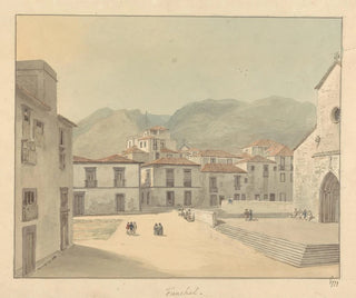 Samuel Davis - Funchal Madeira A Square with a Church.webp