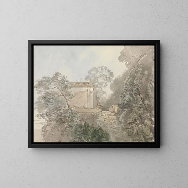 Tempel von Maha Deo in Puttugotta - Samuel Davis — gerahmtes Bild an der Wand
