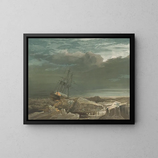 HMS Investigator dans les glaces - Samuel Gurney Cresswell — quadro incorniciato alla parete