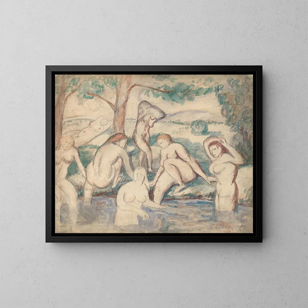 Badende - Samuel Halpert — gerahmtes Bild an der Wand