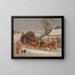 Der Kutschenwagen der Royal Mail von London im Schnee - Samuel Henry Alken — gerahmtes Bild an der Wand