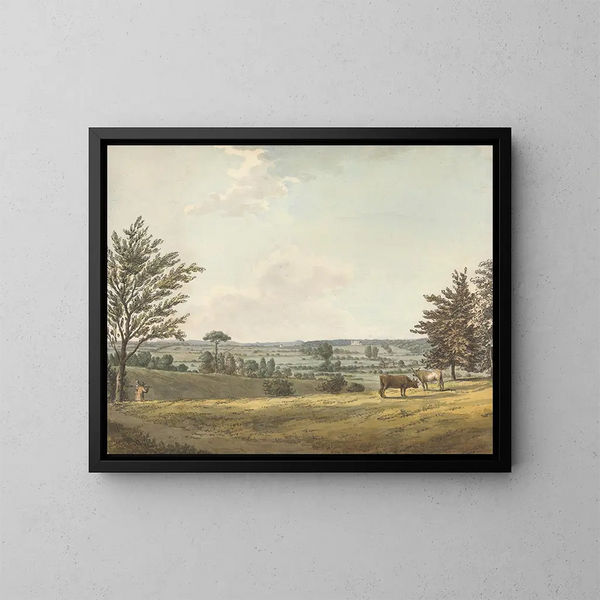 Haus Englefield, Berkshire - Samuel Hieronymus Grimm — gerahmtes Bild an der Wand