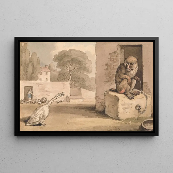 Samuel Howitt - A Goose and a Baboon.webp