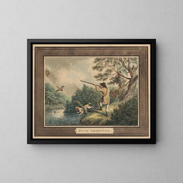 Caccia all'anatra - Samuel Howitt — quadro incorniciato alla parete