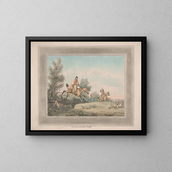 Caccia alla muta - Samuel Howitt — quadro incorniciato alla parete