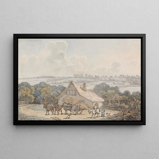 Samuel Howitt - Landscape with Hay Cart before a Cottage.webp