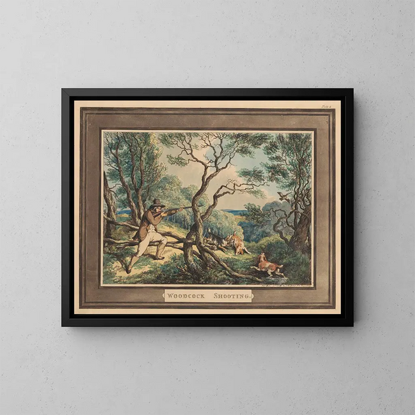 Tir à la bécasse - Samuel Howitt — gerahmtes Bild an der Wand