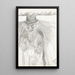 Man with a top hat in a meadow - Samuel Jessurun de Mesquita — framed artwork on a wall