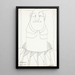 Head of a man above three ruffs viewed from the front - Samuel Jessurun de Mesquita — framed artwork on a wall