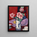 Vaso cinese con rose rosa - Samuel John Peploe — quadro incorniciato alla parete