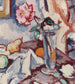 Rose rose dans un vase en verre avec des fruits - Samuel John Peploe — Ansicht des Kunstwerks