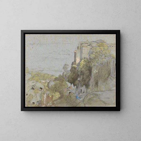 Village italiano perché - Samuel Palmer — quadro incorniciato alla parete