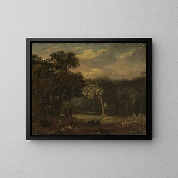 Schizzo dal vero nel parco di Sion - Samuel Palmer — quadro incorniciato alla parete