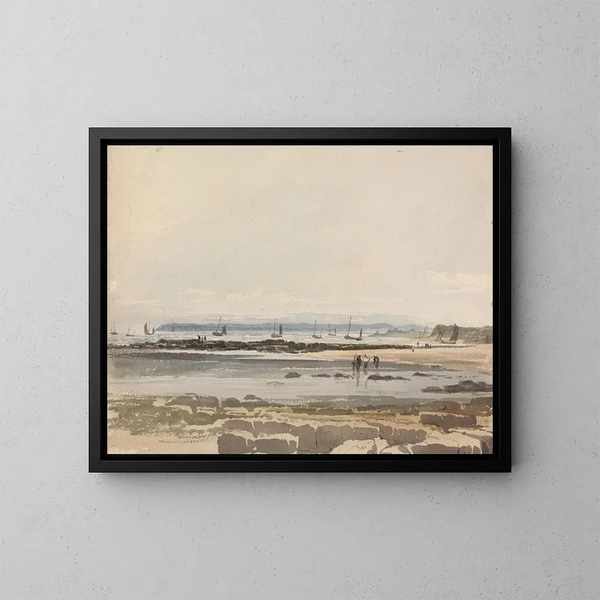 Scène di spiaggia - Samuel Prout — quadro incorniciato alla parete