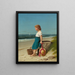 Young girl by the sea - Samuel S. Carr — framed artwork on a wall