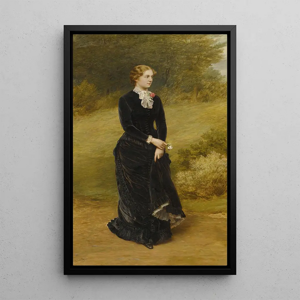 Lady in Black - Samuel Sidley — framed artwork on a wall